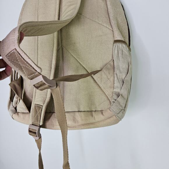 Himalayan Hemp THC-Free Backpack Made in Nepal Bohemian Rasta Boho Eco Rucksack - Picture 7 of 16